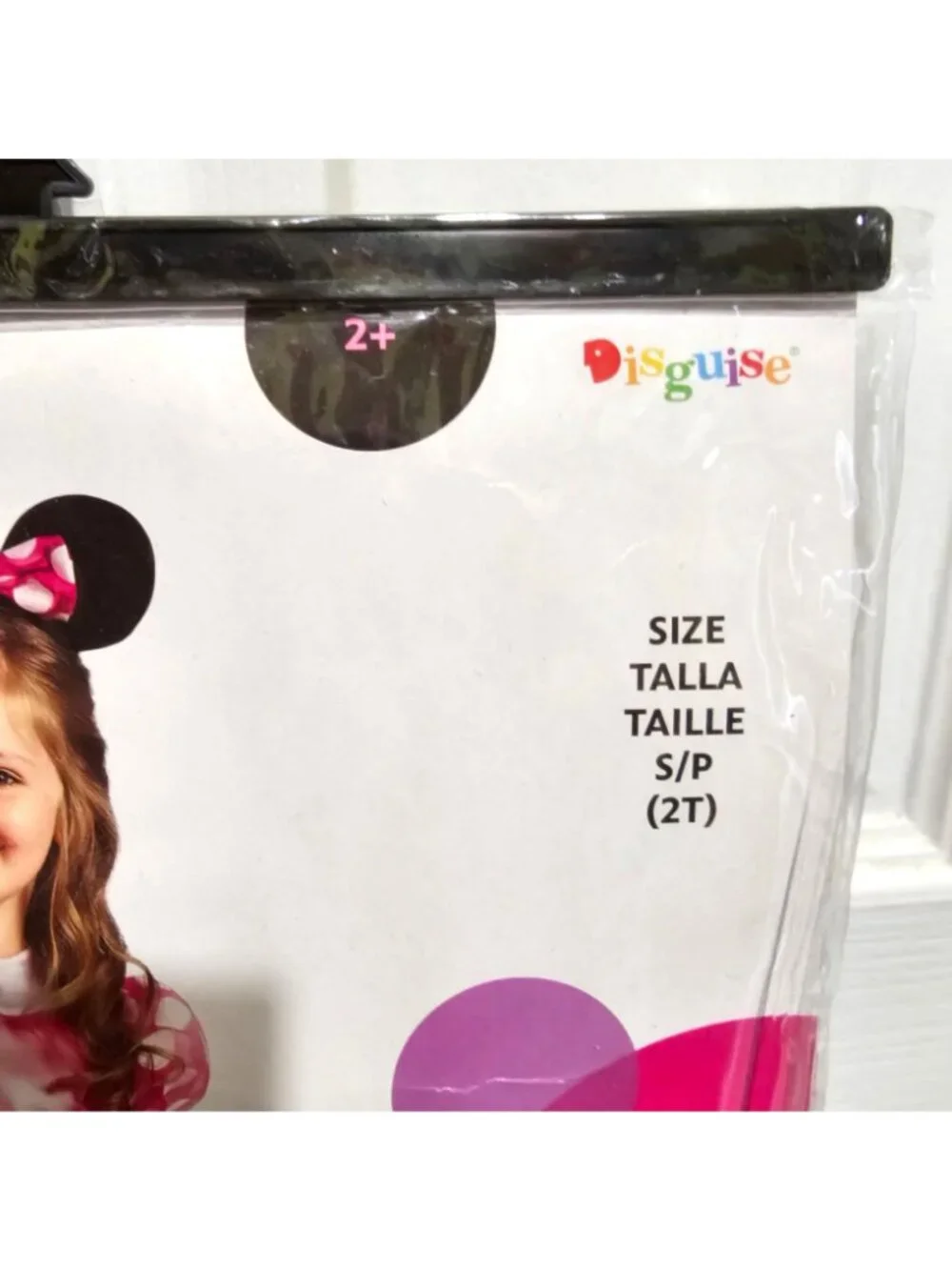 Minnie Mouse Pink Polka Dot Toddler Costume Girls 2T Halloween Dress Ears Cute